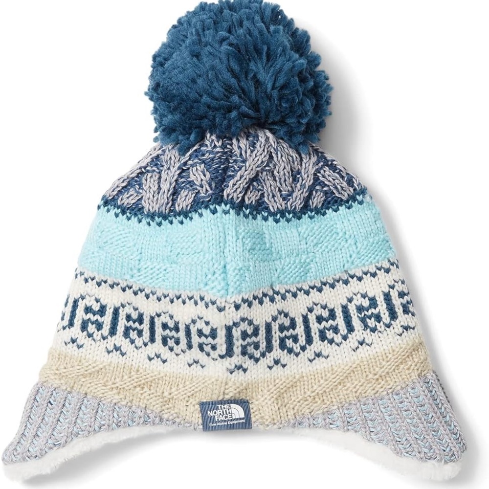 the north face baby fair isle earflap beanie NWT